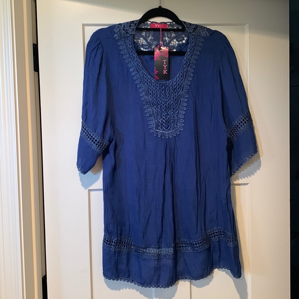 Beaded and Laced Flowy Top